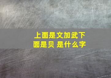 上面是文加武下面是贝 是什么字